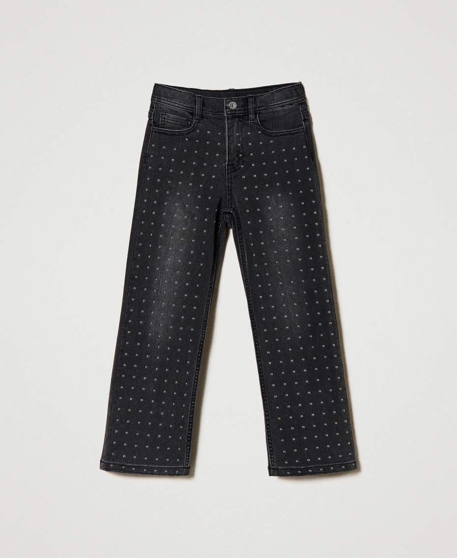 Five-pocket jeans with studs Old Black Denim Girl 242GJ2272_11835_S0