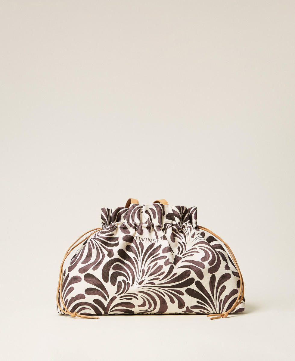 Shopper aus Canvas Print Botanical Coffee Choc/Off White Frau 261LM8AEE_13467_01