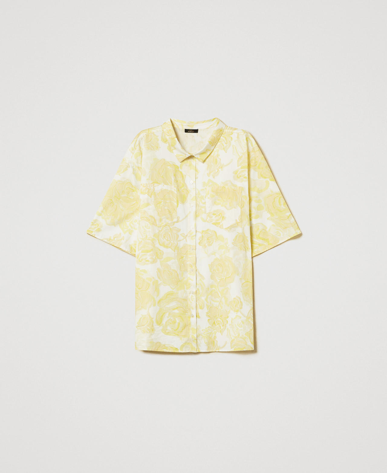Camicia in mussola stampa rose Yellow Pear Roses Donna 251AX2031_12434_0S