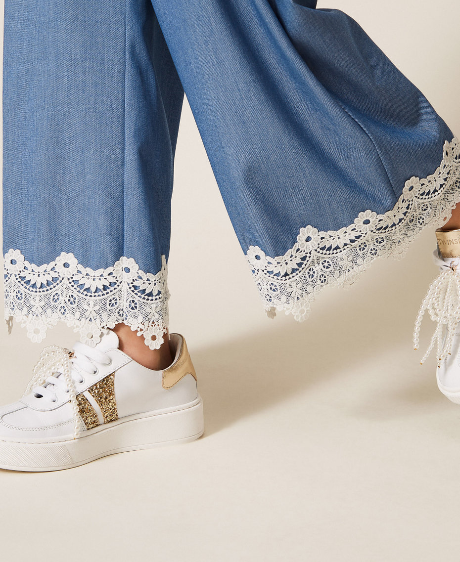 End-on-end cloth trousers with lace Skyline Girl 261GJ2Q14_04614_04