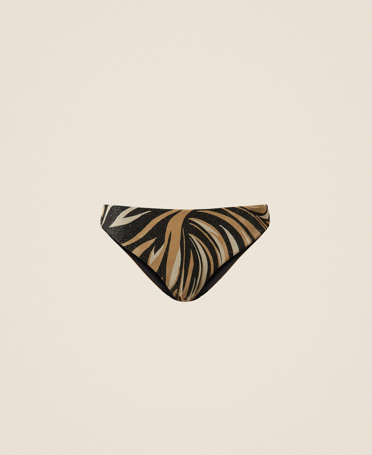 Slip de bain avec lurex et imprimé