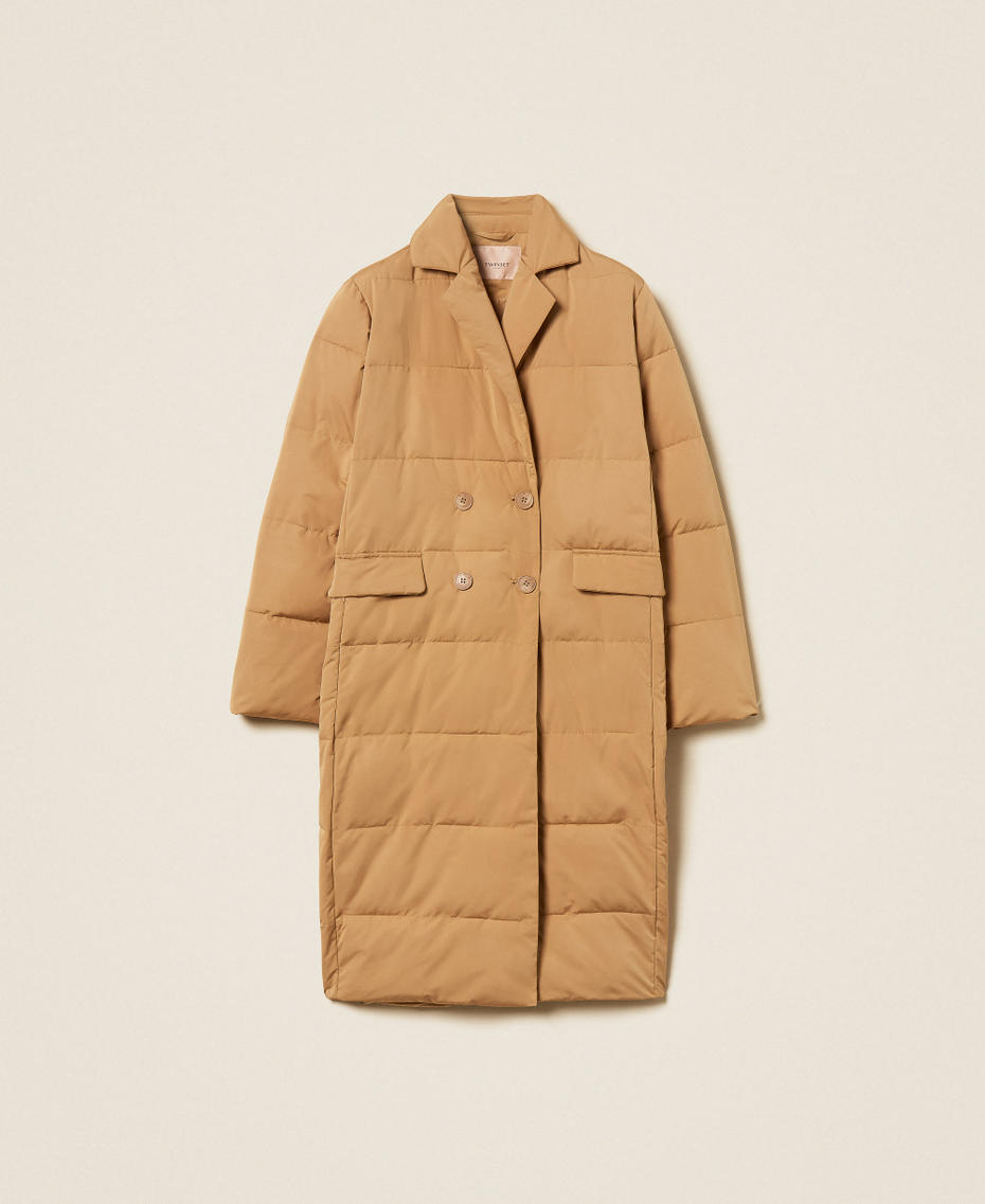 Doudoune crois&eacute;e avec poches Marron &laquo;&thinsp;Tobacco Brown&thinsp;&raquo; Femme 262TP2640_11272_S0