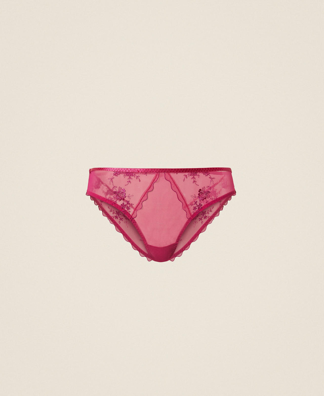 Floral tulle briefs