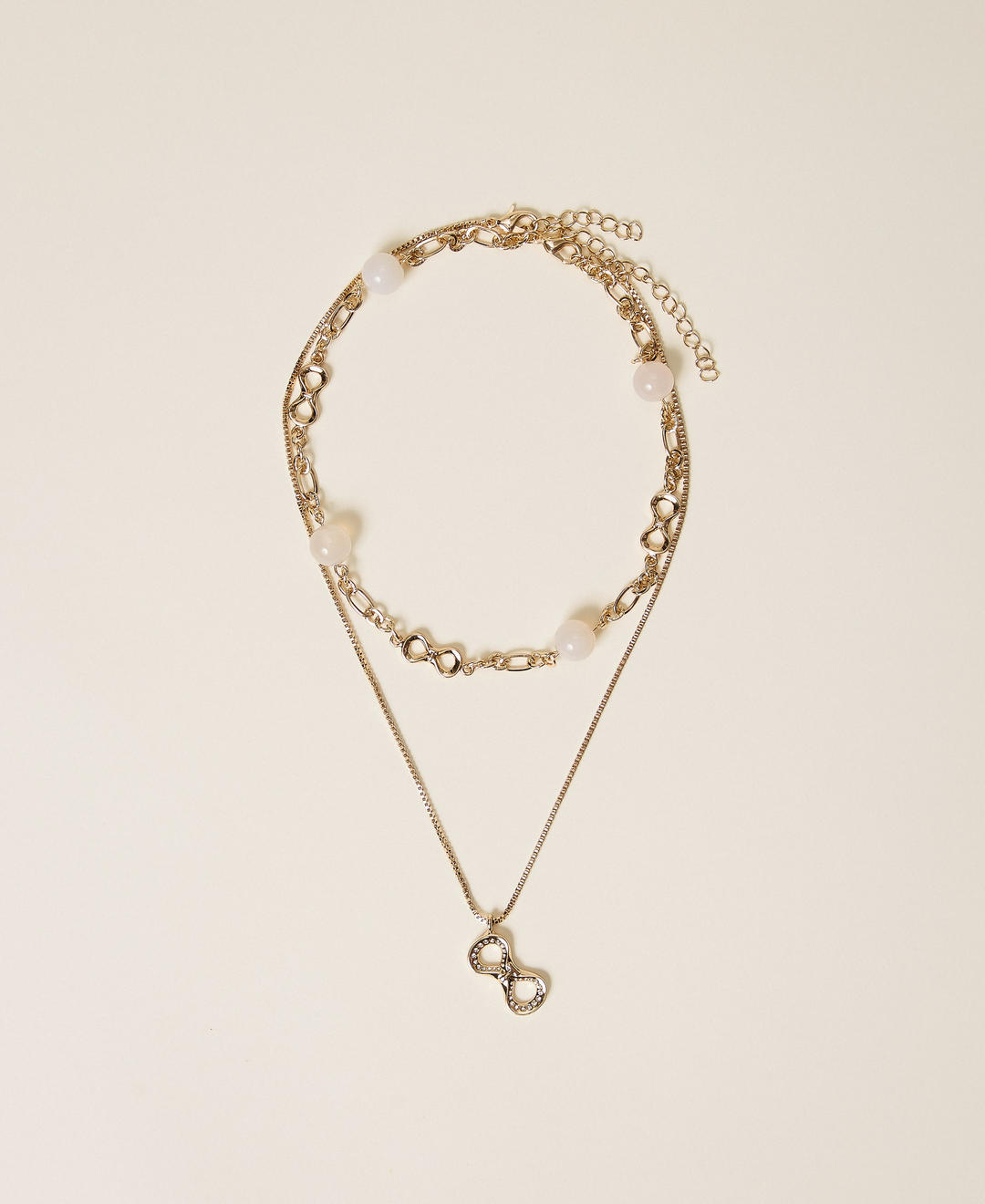 Collier double tour avec logo