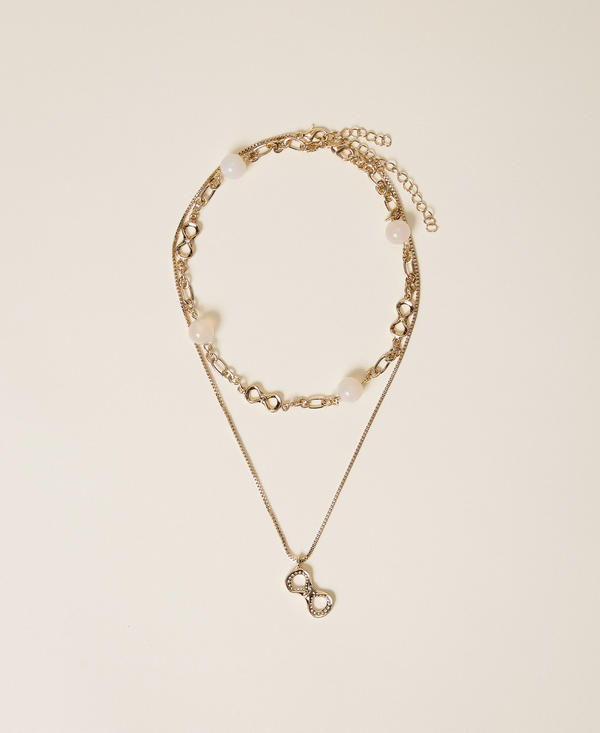 Double choker necklace with logo