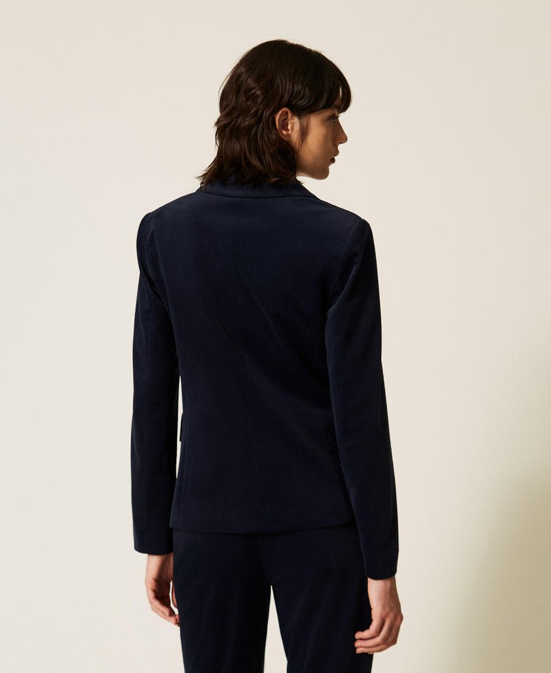 Velvet blazer Blue Paint Woman 262AP2270_13182_03