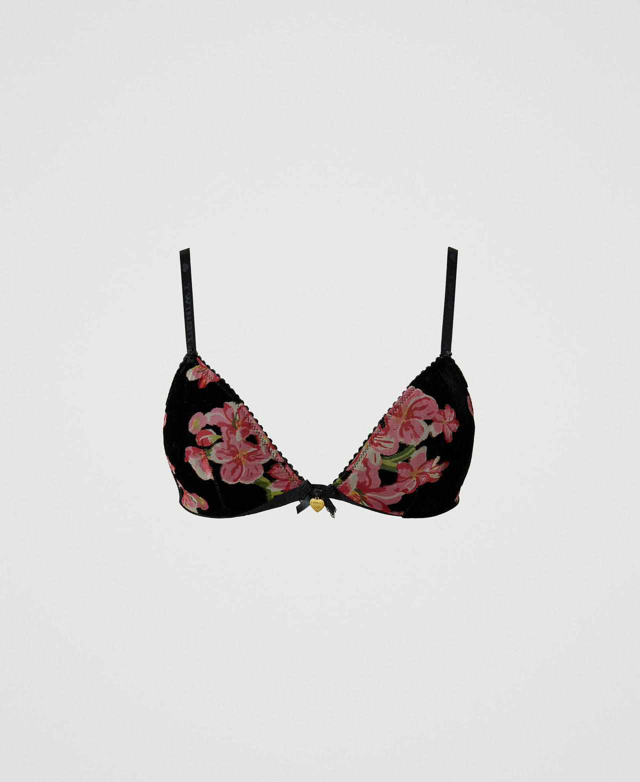 Scee by twin set Reggiseno a triangolo in velluto dévoré