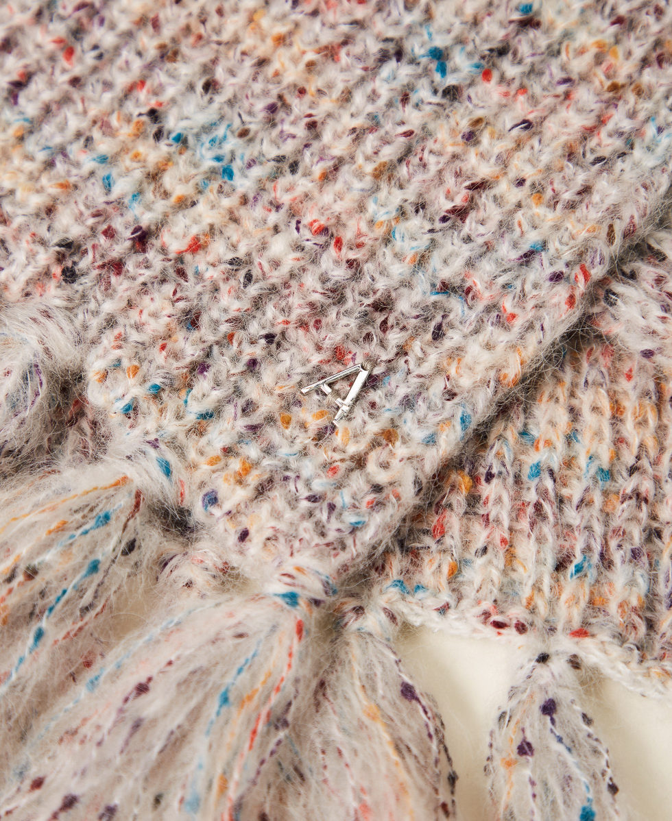 &Eacute;charpe en maille multicolore Tweed Multicolore Femme 252AA4081_12702_02