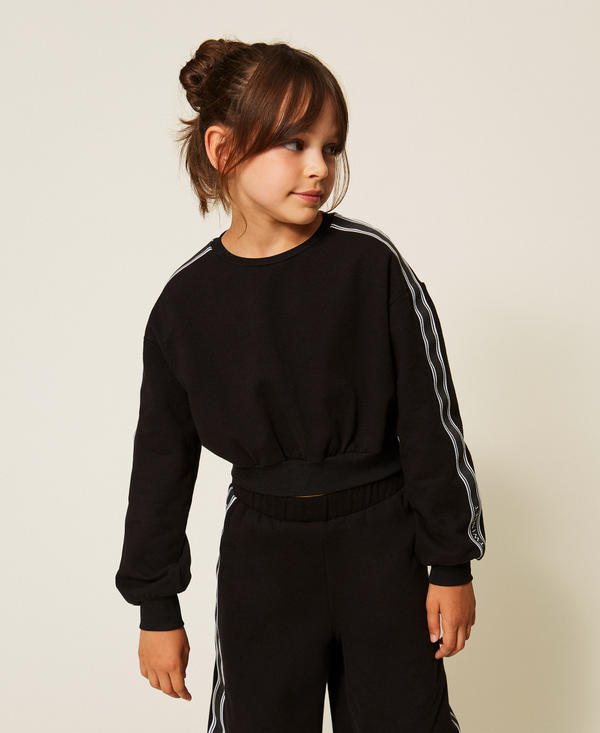 Sweatshirt with logo bands