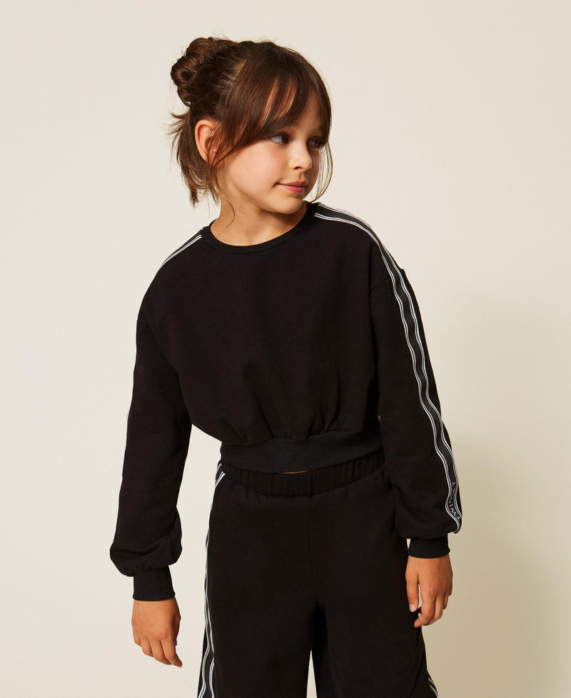 Sweatshirt with logo bands Black Girl 262GJ2283_00006_01