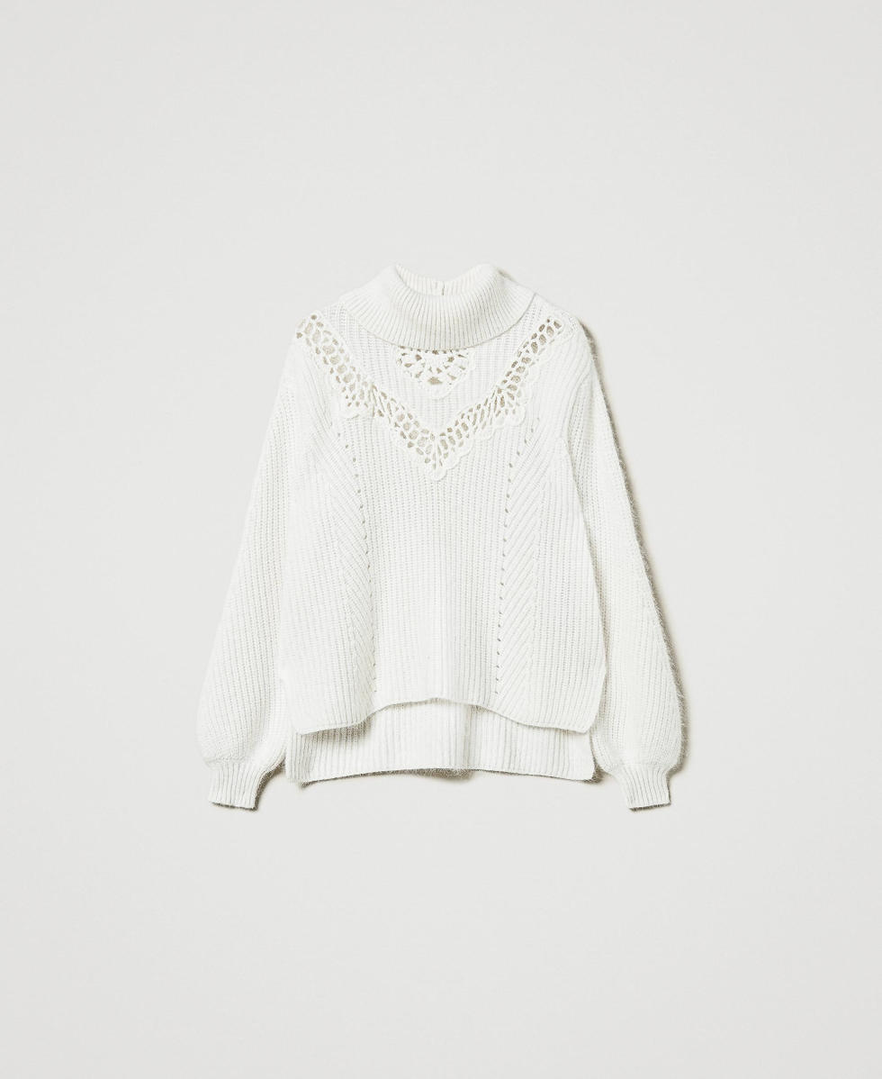Pullover aus Angoramischung mit Stickereien