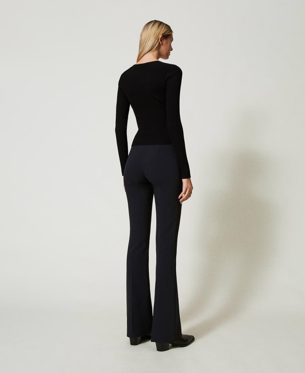 Pantalon taille haute evasé 2025