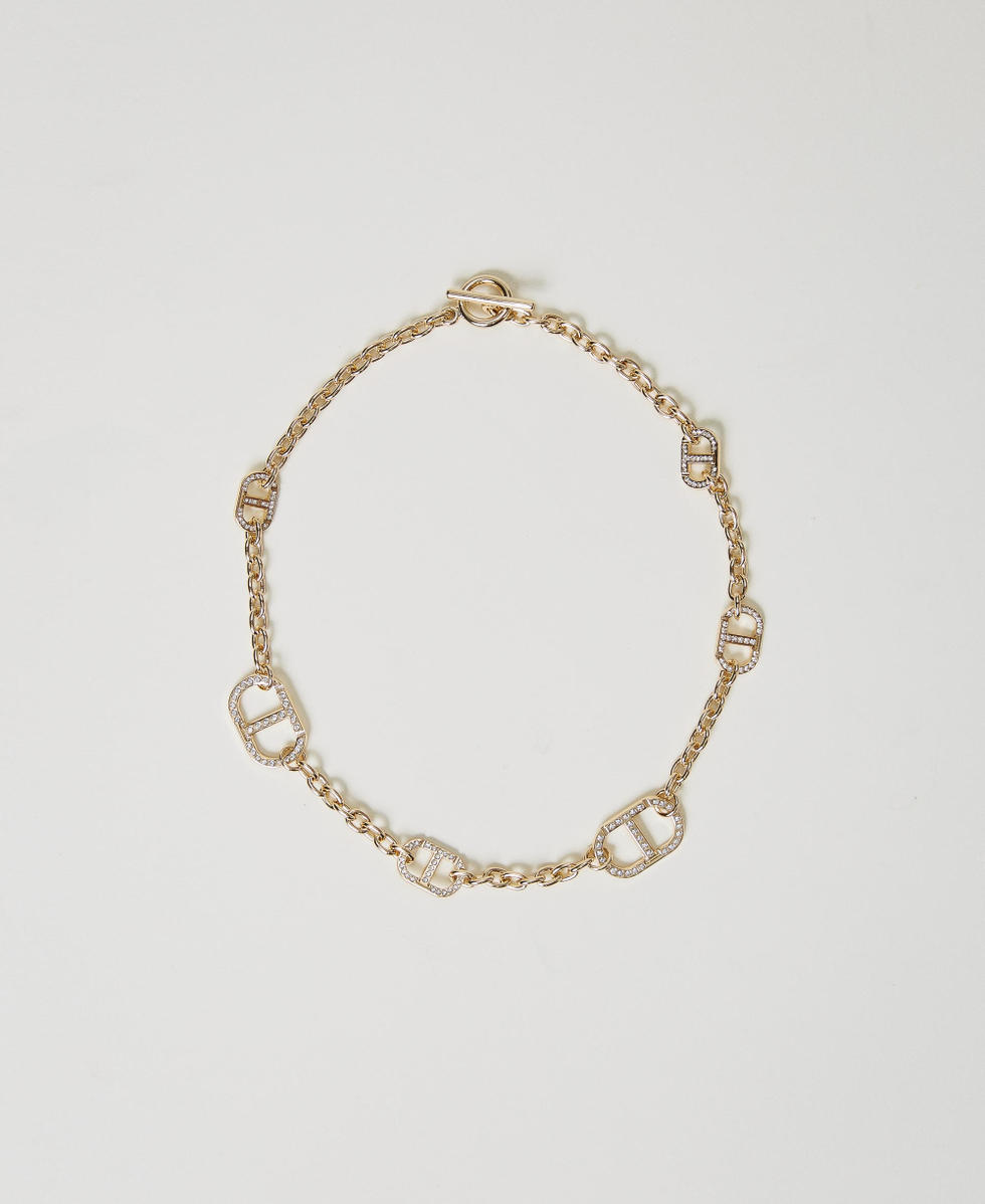 Collier en cha&icirc;ne avec Oval T New Gold Femme 251TA4161_10630_01