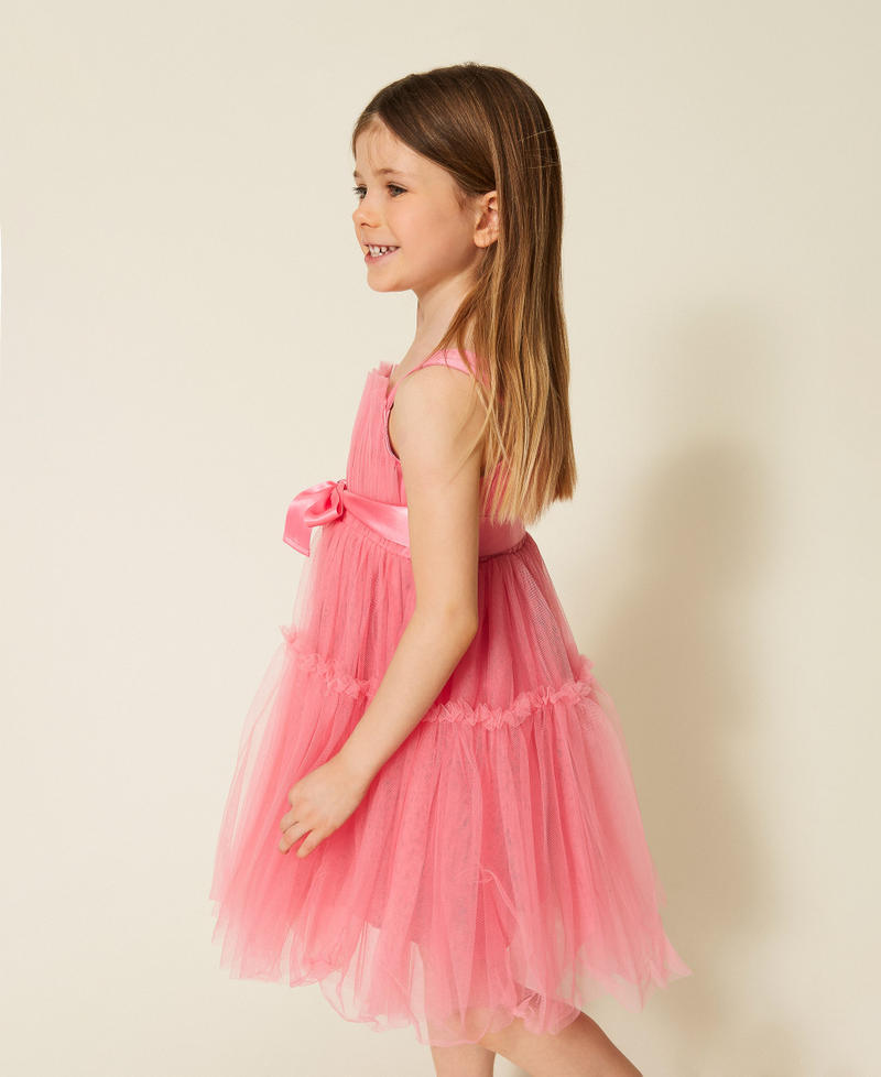 Girls' short tulle dress with belt "Sunrise" Pink Girl 261GB2131_07207_02