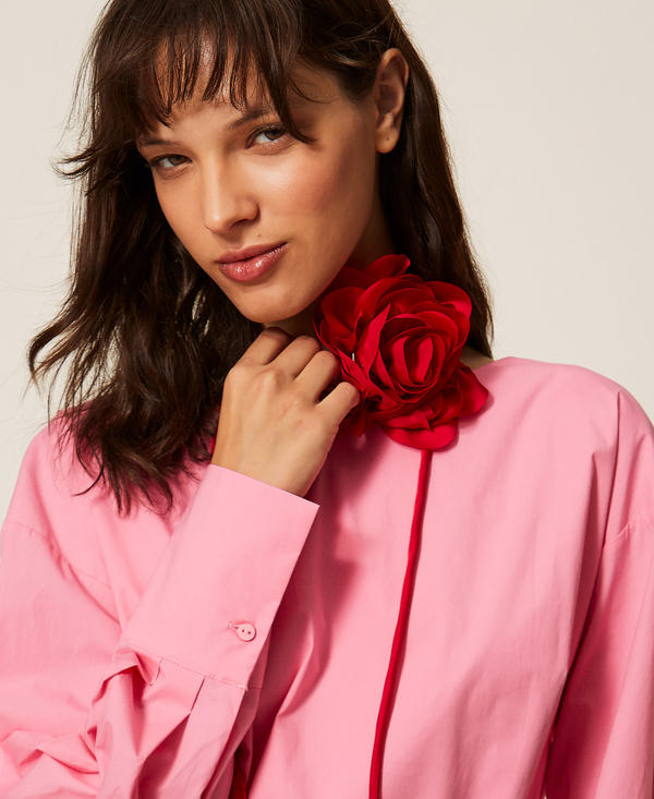 Choker with satin flower