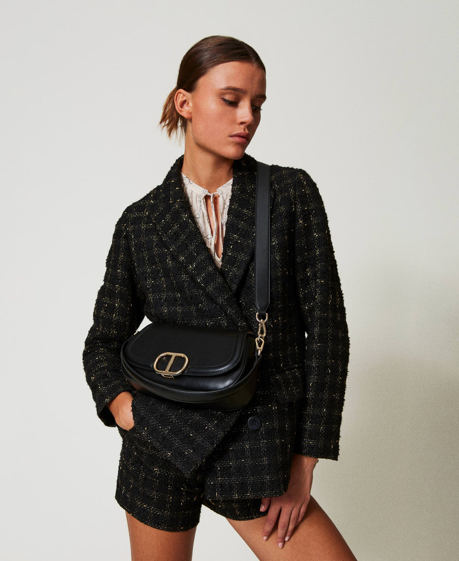 'Brera' shoulder bag with Oval T fastener Black Woman 242TD8291_00006_S0