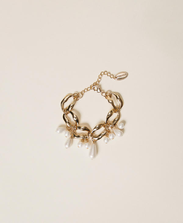 Chain bracelet with pearls