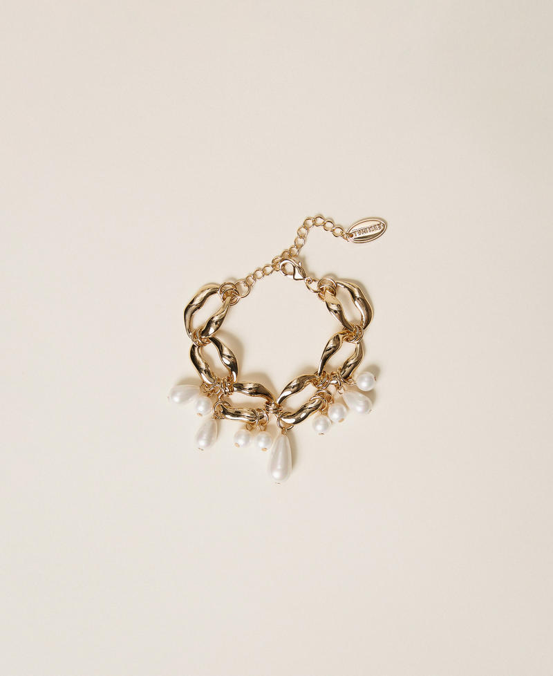 Chain bracelet with pearls New Gold Woman 262TA4710_10630_01