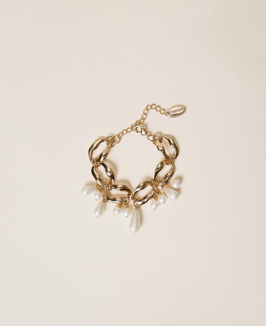 Chain bracelet with pearls New Gold Woman 262TA4710_10630_01