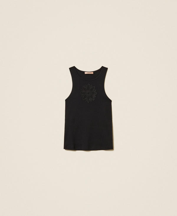 D&eacute;bardeur avec broderie florale