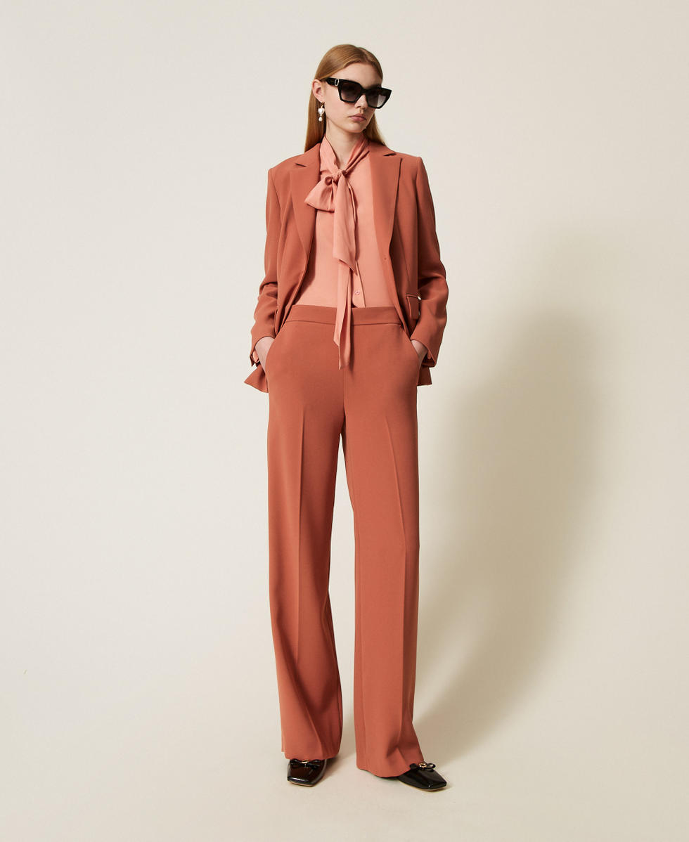 Crêpe palazzo trousers