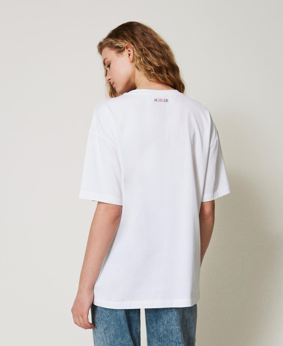T-shirt MYFO linea over Papers / Stampa Panda Donna 251AQ2052_12442_03