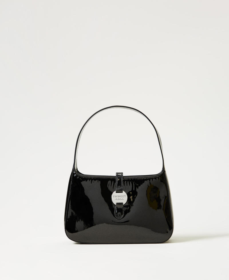 Borsa hobo in vernice Nero Donna 251AA7010_00006_01