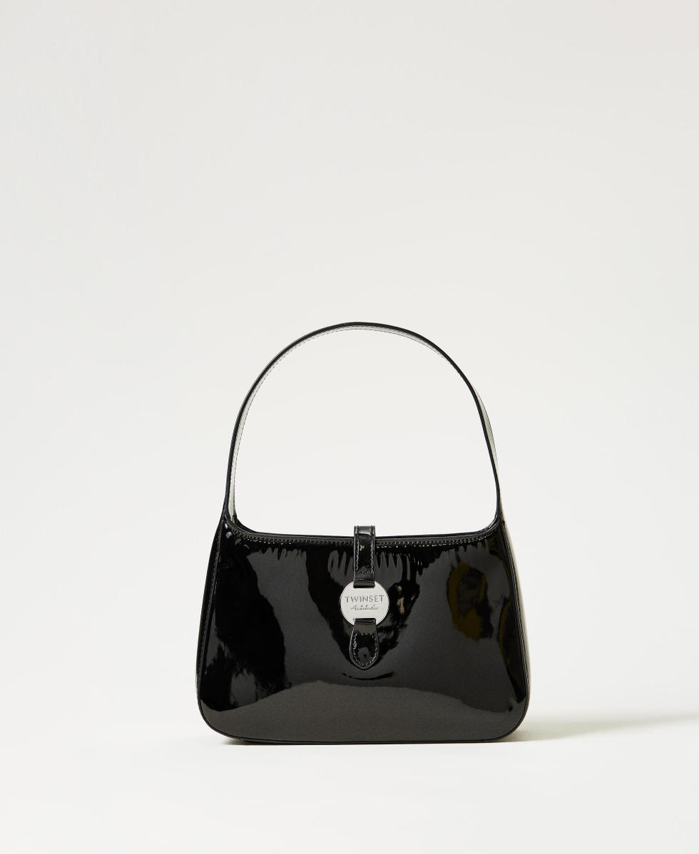 Borsa hobo in vernice