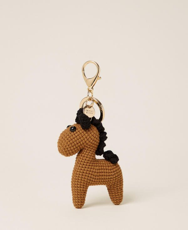 Crochet horse keyring