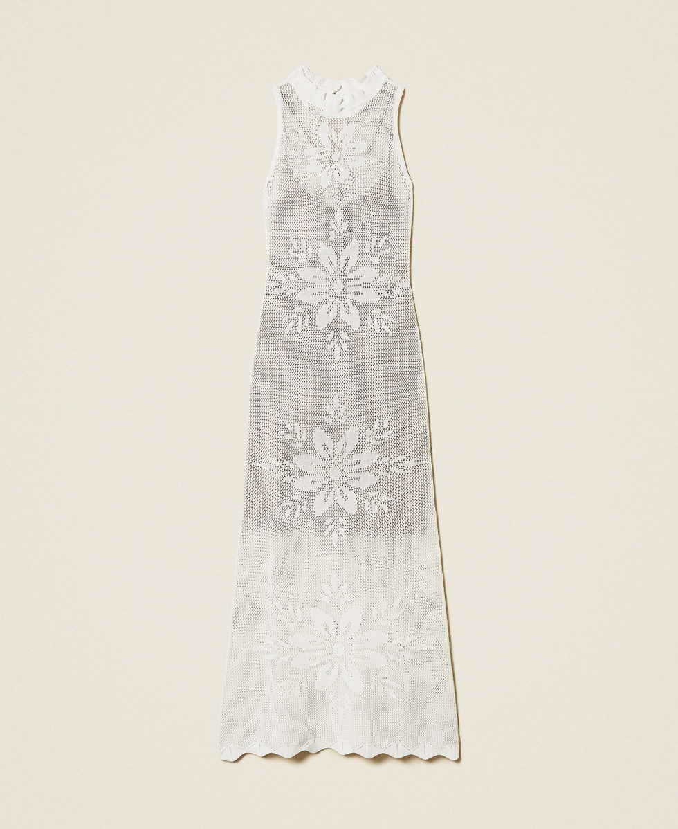 Long floral knit dress