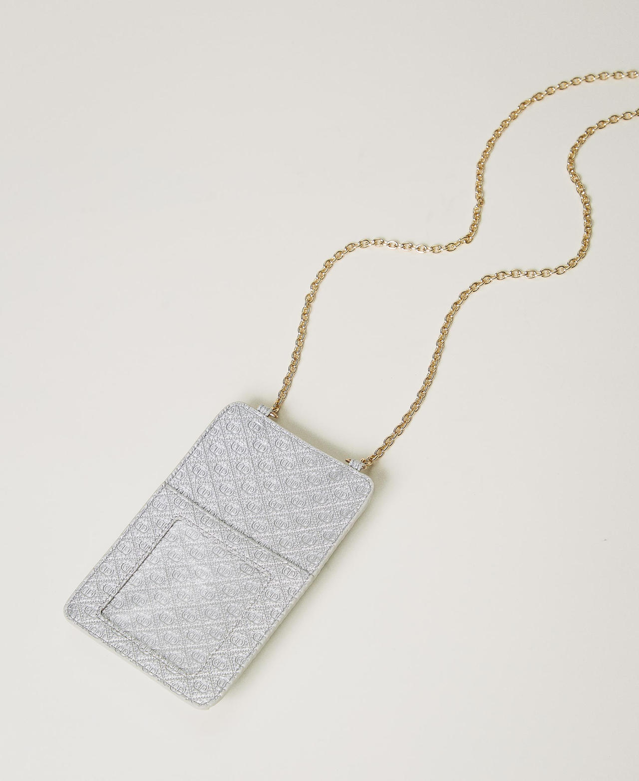 Smartphonetasche mit Tragekette und Oval Ts Silber Frau 251TH7045_00995_02