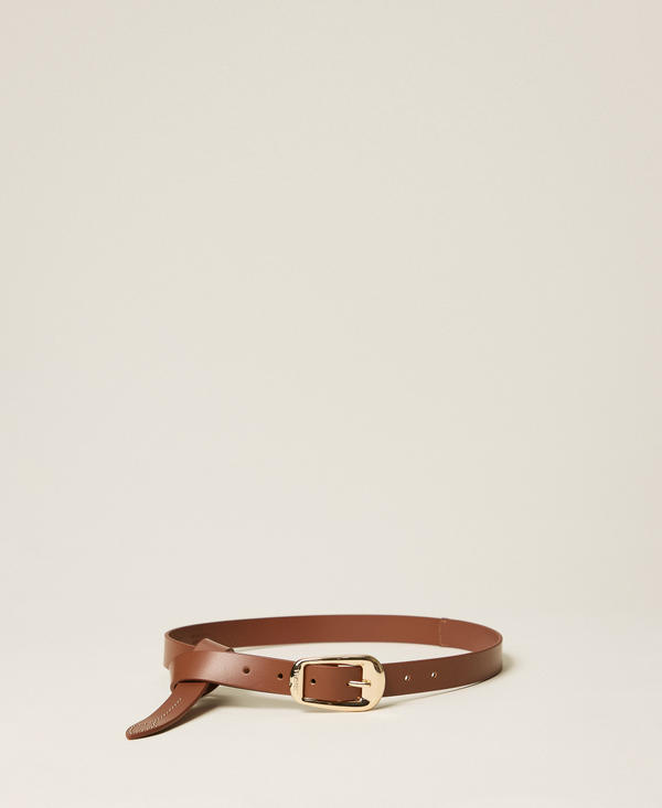 Studded leather belt