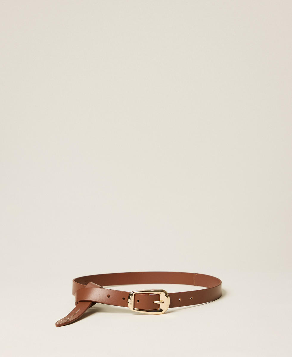 Studded leather belt