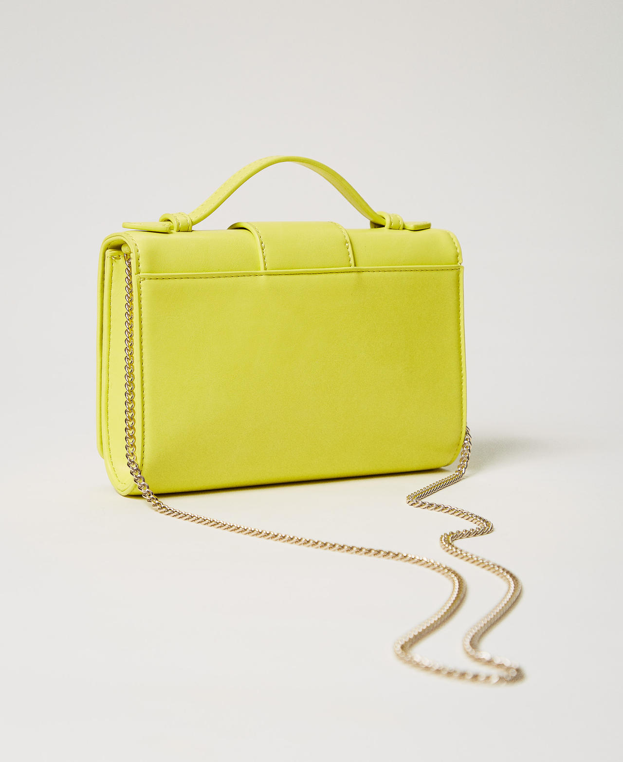 Shoulder bag with flap and Oval T Yellow Plum Girl 251GJ8016_12124_03