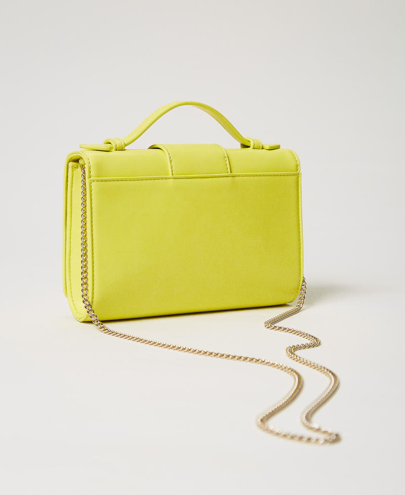 Shoulder bag with flap and Oval T Yellow Plum Girl 251GJ8016_12124_03