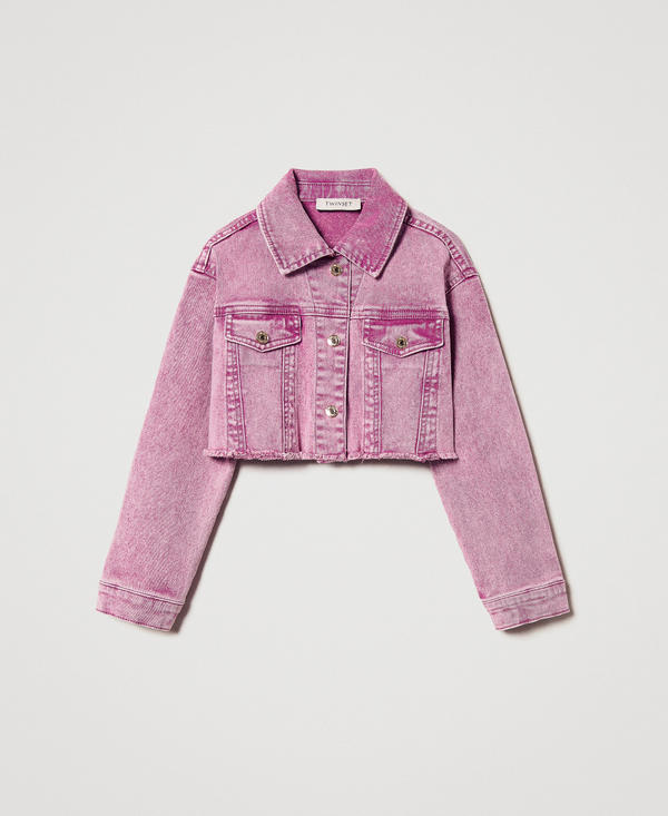 Cropped bull denim jacket