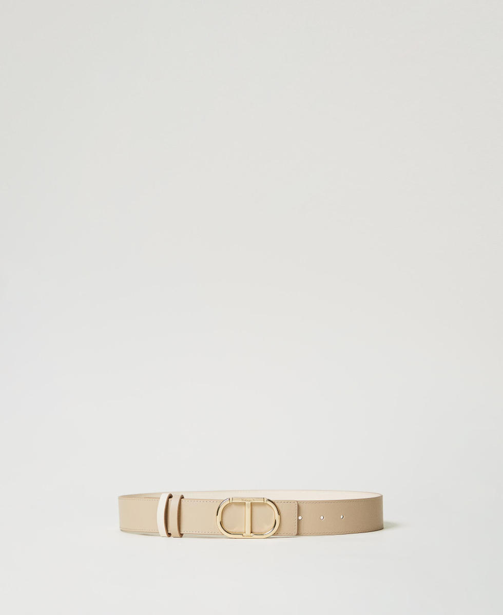 Reversible leather belt