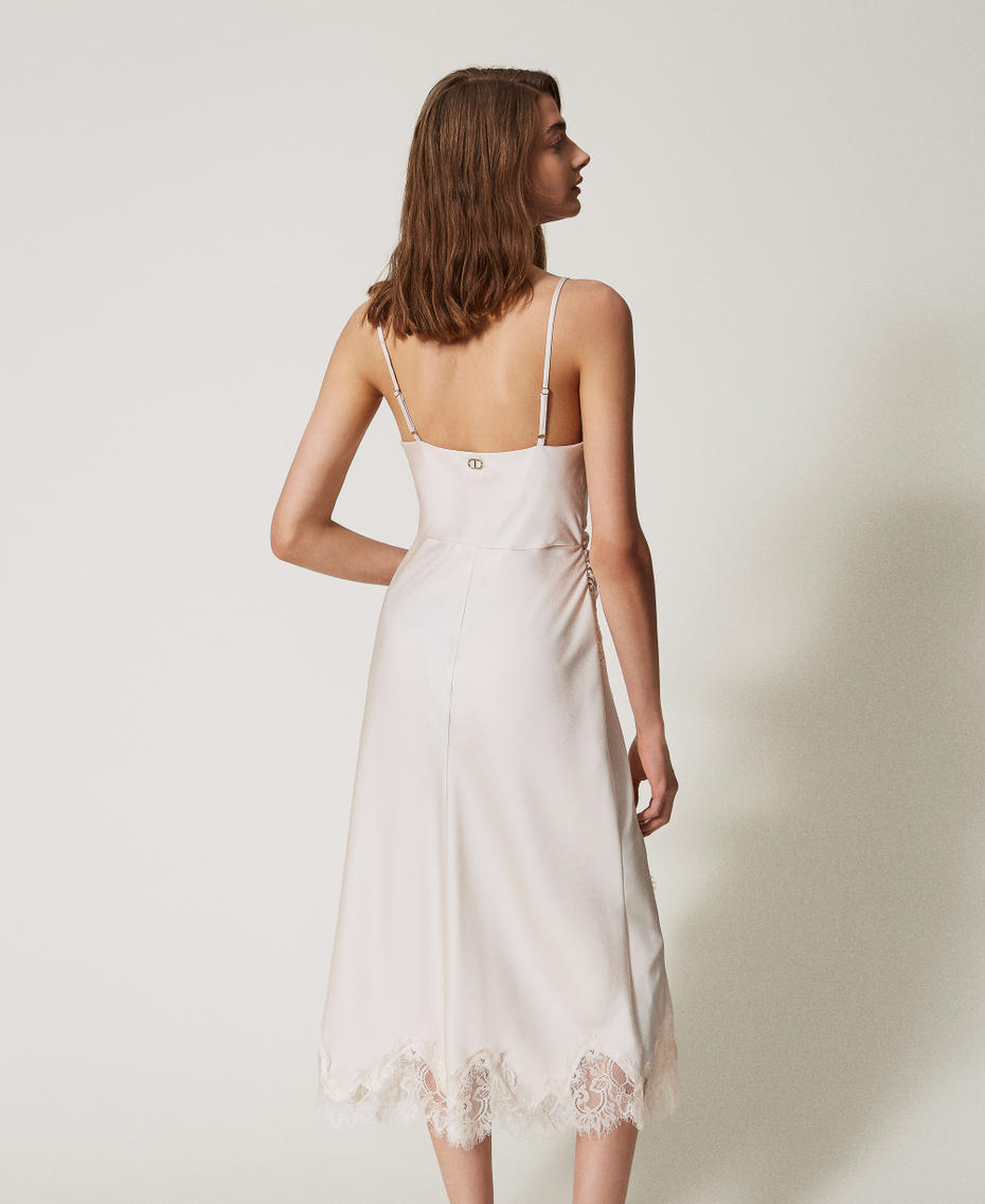 Midi satin and lace dress Old White Woman 251TQ2012_11748_03