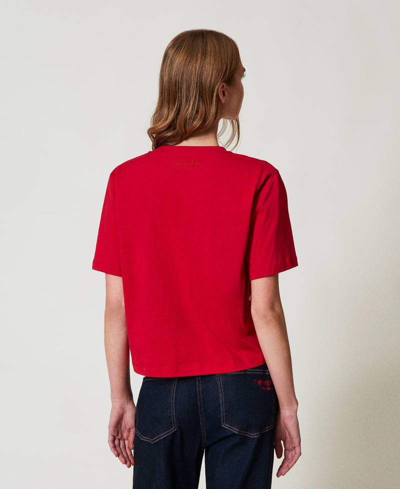 Cropped T-shirt with embroidery Love Potion Woman 251AP2223_12120_02