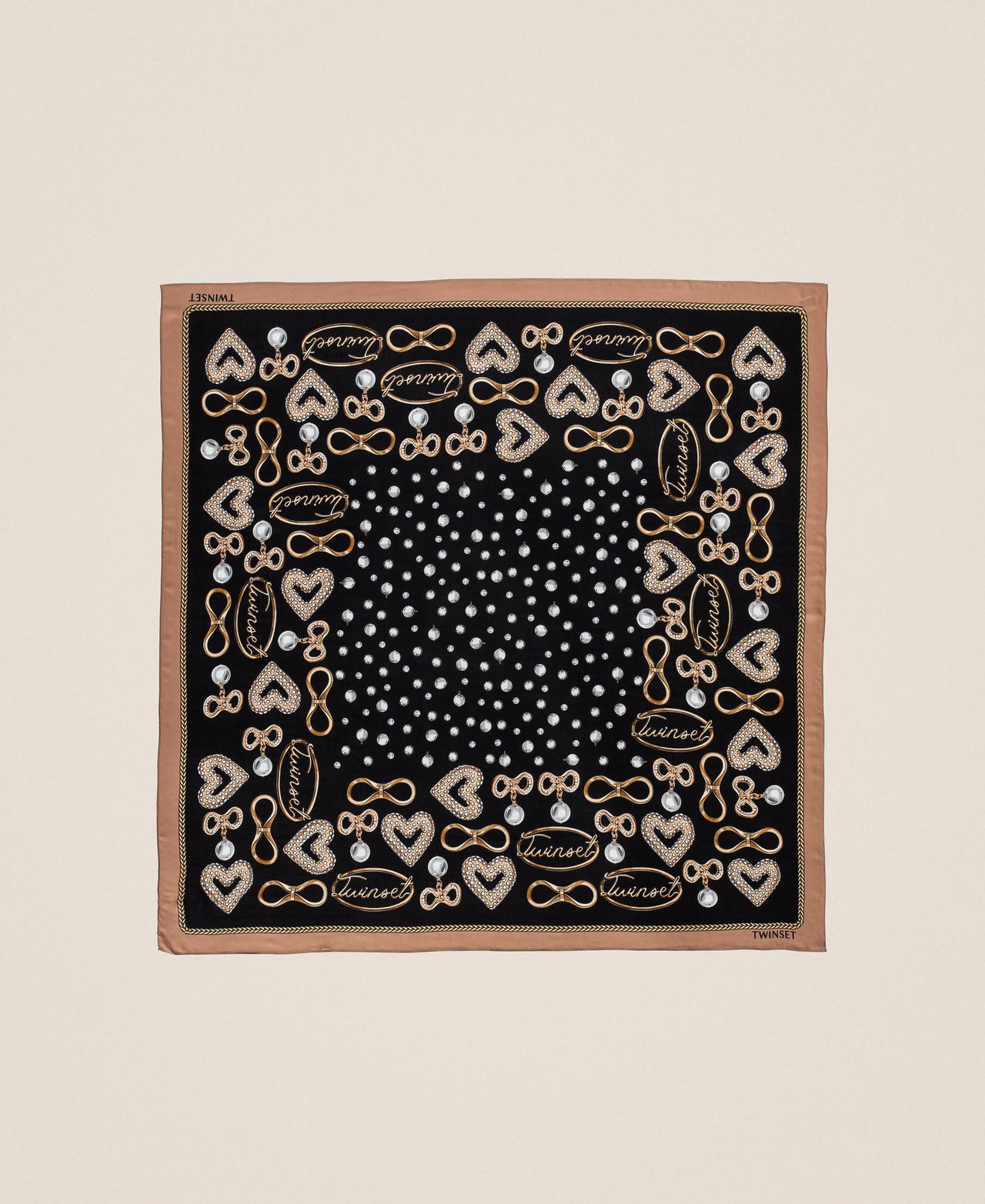 Kefiah with jewel print Black Woman 262TA4630_00006_05