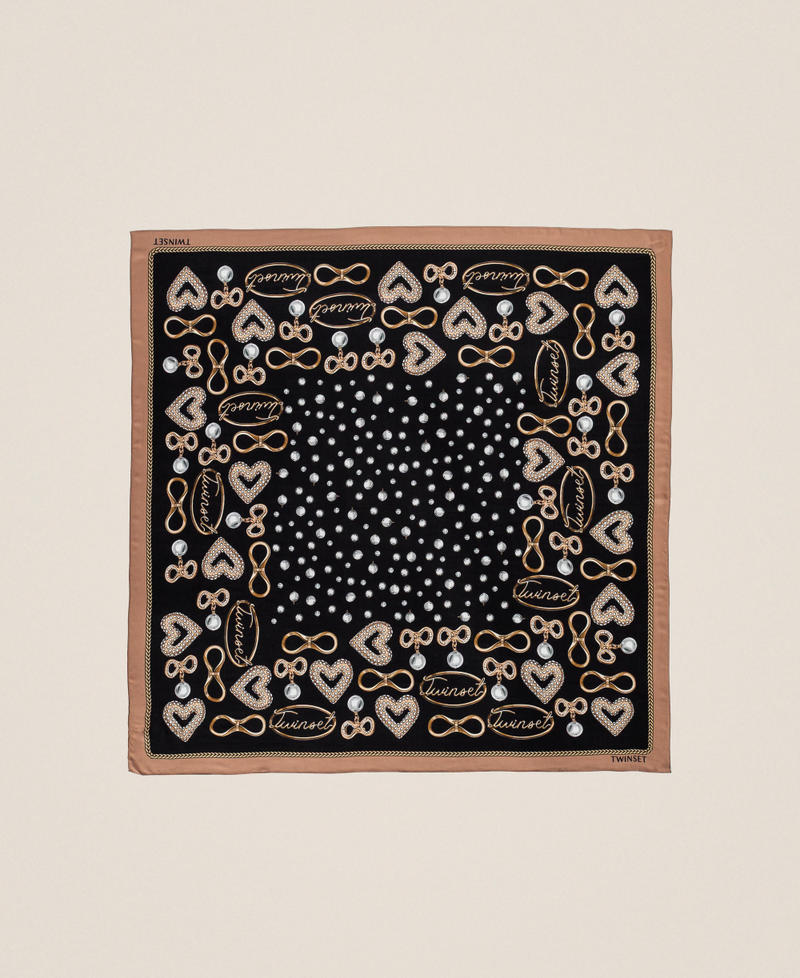Kefiah with jewel print Black Woman 262TA4630_00006_05