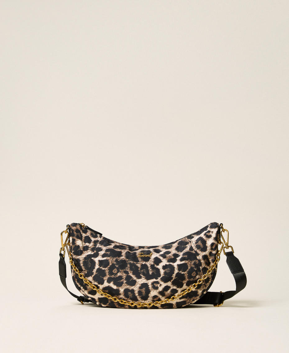 Animal print hobo bag Leopard Print Woman 262TD8072_02114_01