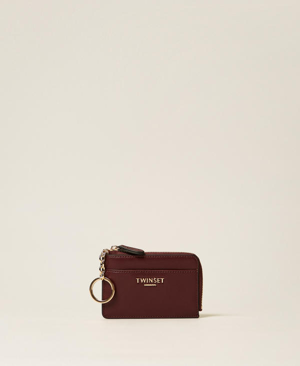 Card holder with logo and key ring