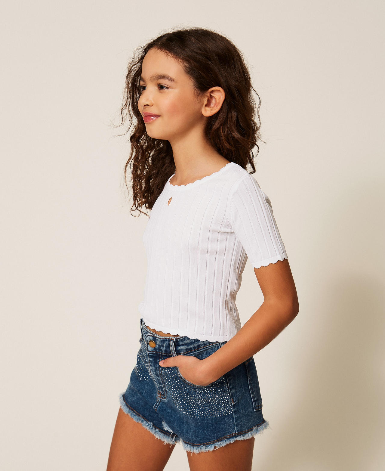 Fitted ribbed jumper Off White Girl 261GJ3015_00526_02