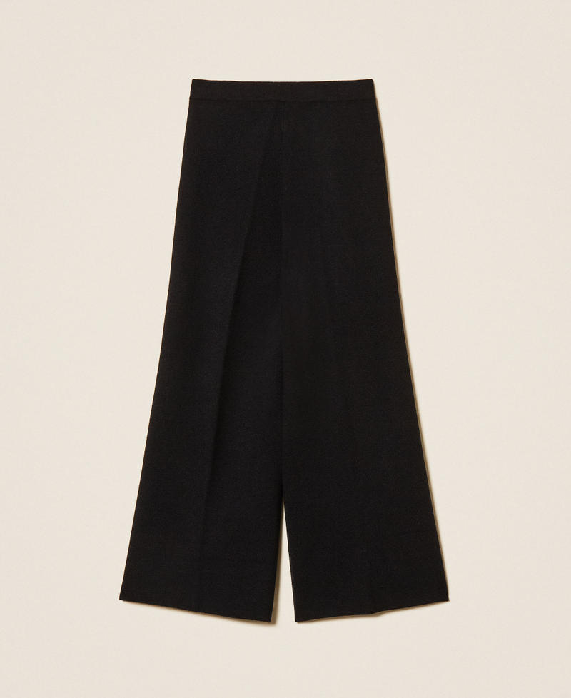 Strickhose mit Kn&ouml;pfen Schwarz M&auml;dchen 262GJ3033_00006_S1