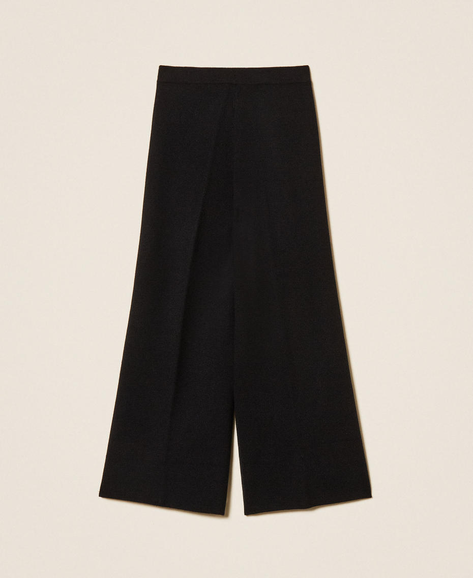Strickhose mit Kn&ouml;pfen Schwarz M&auml;dchen 262GJ3033_00006_S1