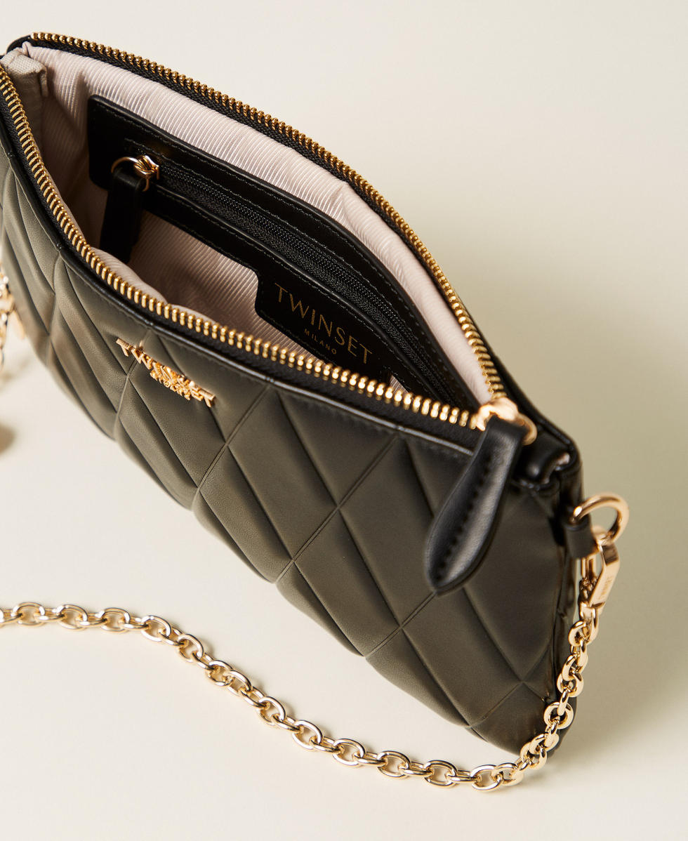 Mini borsa quilted con logo Nero Donna 261TH7035_00006_04