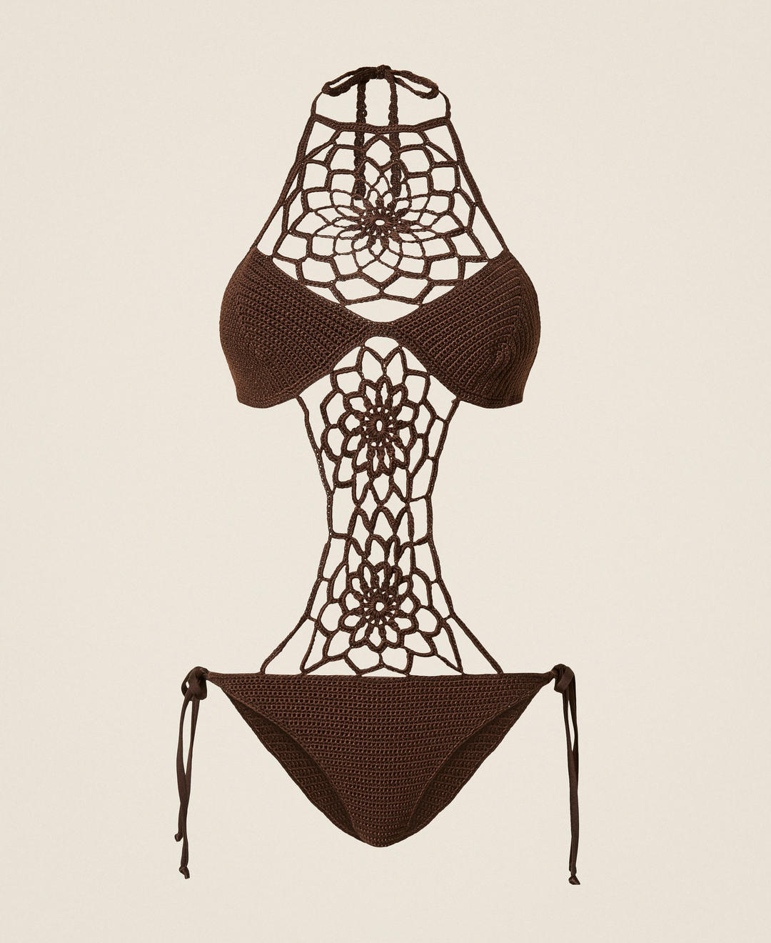 Maillot de bain une pièce trikini en crochet