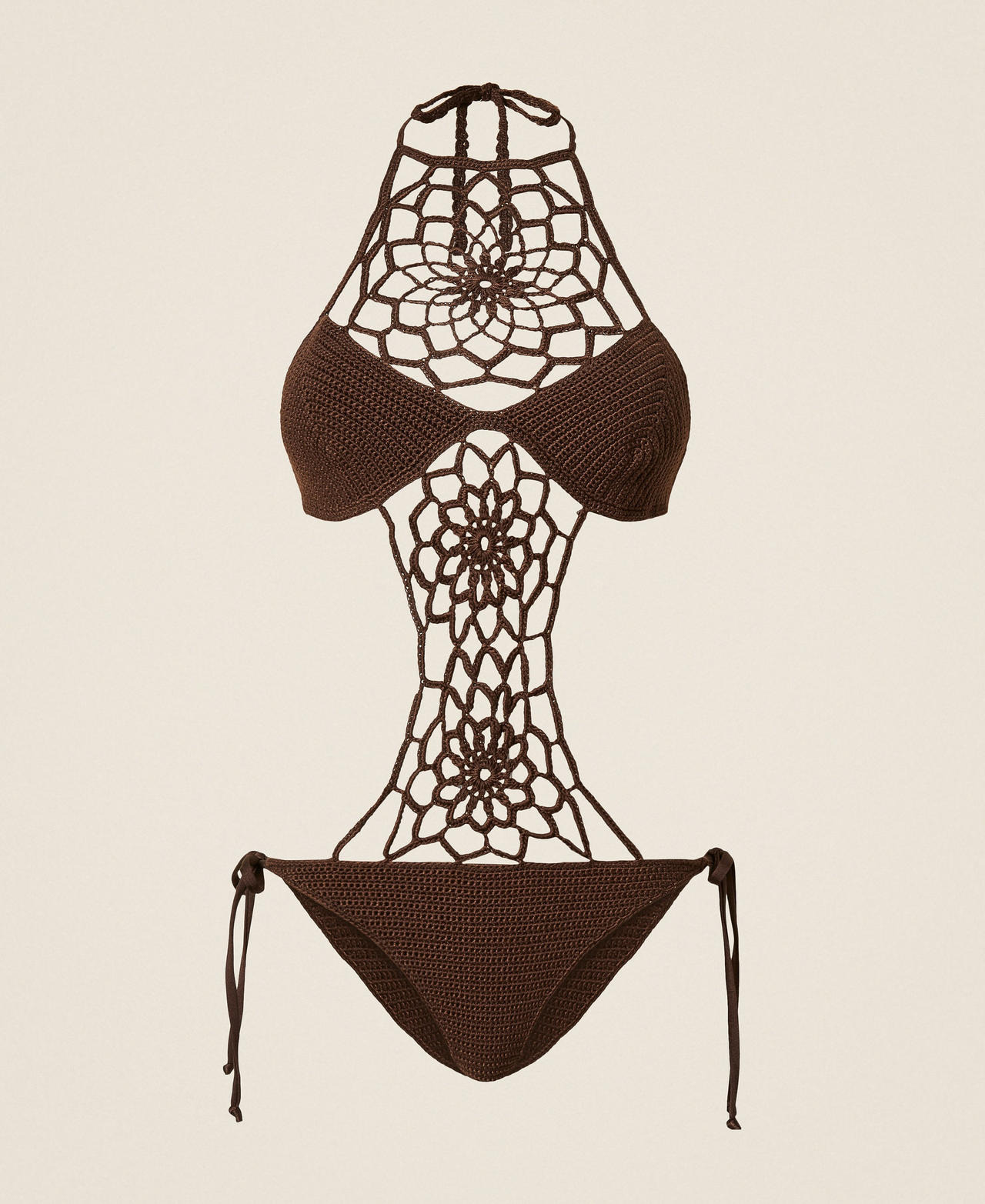Maillot de bain une pièce trikini en crochet