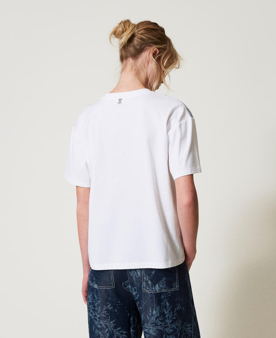 MYFO t-shirt with a floral print Papers/Toile de Jouy Print Woman 251AQ2054_12441_03